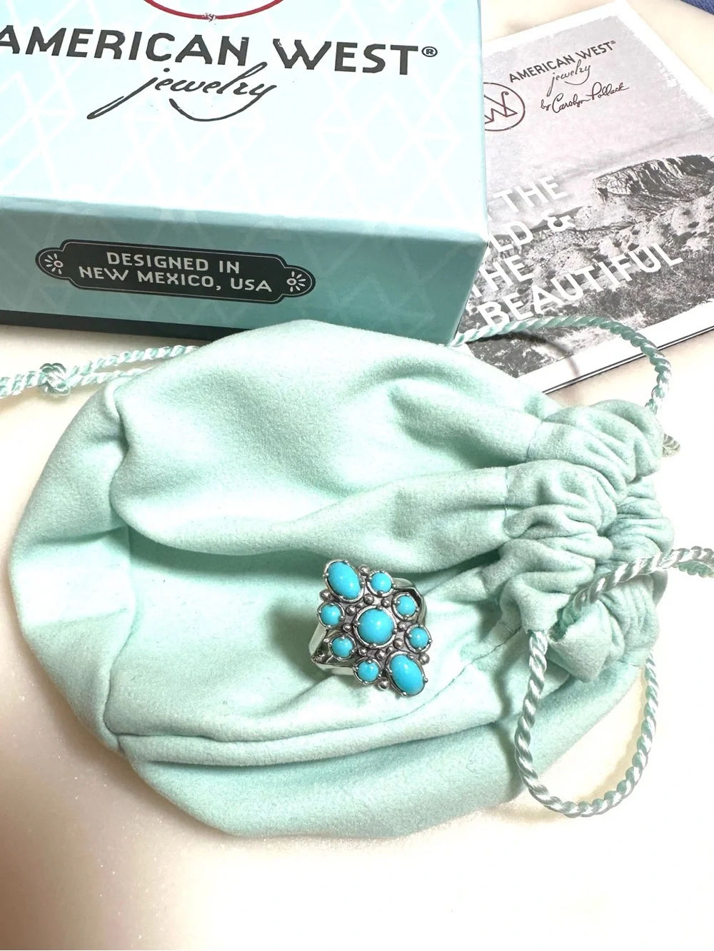 Carolyn Pollack ~ American West Sterling Silver Sleeping Beauty Turquoise Ring